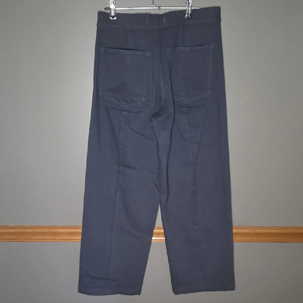 Madewell Women's Emmett Navy Wide Leg Pants - Picture 3 of 4